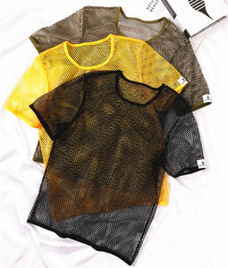 Verano vacaciones moda caliente Sexy transparente fiesta desgaste malla Fish Net camiseta chaleco para orgullo LGBT para hombres Gay - Product Image 1