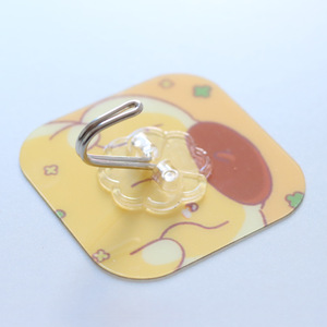 Cute Cartoon <b>Adhesive</b> <b>Hooks</b> 3kg Load Square Wall Mounted Kitchen Bathroom Storage No Drilling Traceless <b>Hook</b> - Product Image 4