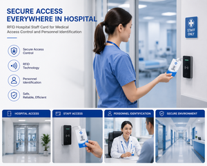 บัตรพนักงานโรงพยาบาล RFID สำหรับการควบคุมการเข้าถึงทางการแพทย์และการระบุตัวตนบุคลากร - Product Image 3