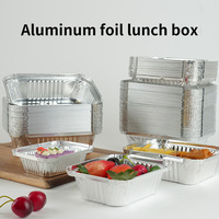 Plateaux jetables de papier d'aluminium, boîtes à emporter de papier d'aluminium pour empaqueter, faire cuire au four et rôtir.