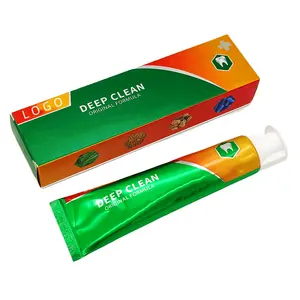 Personalização da marca OEM dentes cuidados com goma branqueadora Besmirch pasta de dentes de hálito fresco