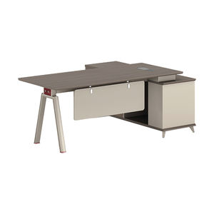 Modern Executive Office <b>Desk</b> Solid <b>Wood</b> and Metal Steel Extendable Feature Home Office Furniture and <b>Computer</b> <b>Desk</b> - Product Image 4