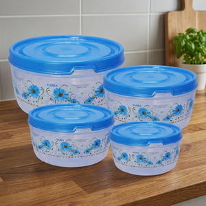 Ensemble de contenants alimentaires ronds en PP, bols à lunch en plastique hermétiques avec couvercle, compatibles micro-ondes et congélateur, pour la cuisine à domicile - Product Image 3