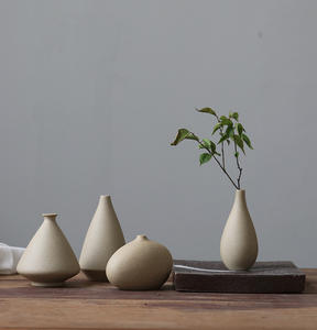 रेट्रो मिट्टी के बर्तनों फैक्टरी थोक unburnt मिनी पत्थर के पात्र छोटे फूलदान मिट्टी मूल रंग आईएनएस हवा-सूखे फूल टेबल प्रस्तुत - Product Image 6