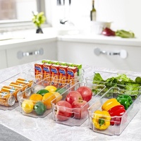 Nouvelle boîte de rangement pour réfrigérateur et congélateur JX, transparente en PET, style tiroir, organiseur de compartiments pour fruits, légumes, conserves, boissons, œufs