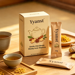 Café Herbal Énergisant au Gingembre et Cannelle Épicés Chauds 10g*10 Sachets Boîte en Papier Kraft Pour la Maison, les Voyages, et le Soin Quotidien de l'Énergie OEM Priva - Product Image 6