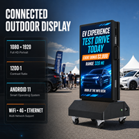 Affichage numérique mobile extérieur double face IP65 2000 nits, batterie 22H, Android 14 RK3576, lecteur publicitaire