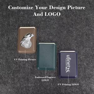 Cartera de teléfono magnética fuerte con logotipo personalizado, tarjetero Mag, cartera magnética de cuero seguro, tarjetero universal para <span class=keywords><strong>iPhone</strong></span> - Product Image 4