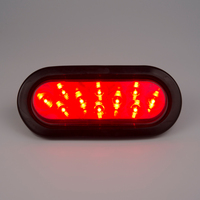 Feu arrière LED ovale rouge 6 pouces 12V, montage en surface, avec passants et fiches, étanche IP67, feux stop, frein et clignotants pour remorque, camping-car, camion, Jeep