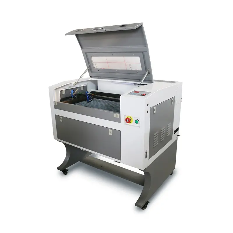 CNC-cortador láser CO2 de alta velocidad, máquina cortadora con soportes y extensión, 60x40 cm, 50w, 60w, 80w y 100w
