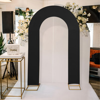 Décor de mariage, toile de fond personnalisée, élégante, moderne, une seule pièce, en forme de U, double face, arche ouverte, housses de toile de fond pour la décoration de mariage