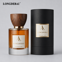 Flacon de parfum rond vide en verre épais transparent avec boîte, 30ML, 50ML, 100ML, 200ML, 250ML, à sertir