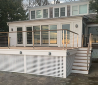 Poteau en câble métallique en acier inoxydable 304/316 BNS moderne et facile à installer pour balustrade de terrasse ou de balcon intérieure/extérieure