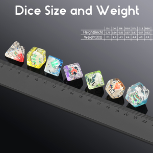 7pcs Trung Quốc mahjong chủ đề DND xúc xắc thiết lập, nhựa ngục tối và con rồng xúc xắc cho RPG Trò chơi bàn - Product Image 5