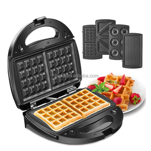 Aifa 4 en 1, Plancha Desmontable con 2 Placas Intercambiables <span class=keywords><strong>para</strong></span> Nueces, <span class=keywords><strong>Arepas</strong></span>, Donuts, Paninis, Parrilla, 750W, Máquina <span class=keywords><strong>para</strong></span> Hacer Tostadas, Waffles y Sándwiches - Product Image 1