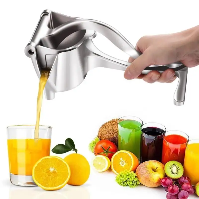 Manual Press Extractor Orange Juicer Stainless Steel Lemon Squeezer Portable Big Mouth Hand Citrus Juicer Squeezer For Kitchen
