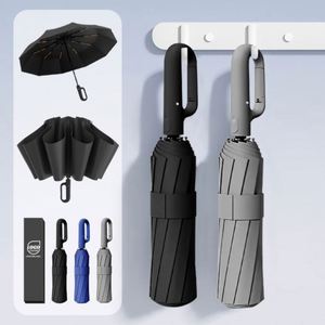 Paraguas Portátil Personalizado de 3 Pliegues, Ligero, con Mango de Mosquetón, Paraguas Personalizados con Impresión de Logotipo - Product Image 4