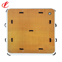 Tapis de quai flottant gonflable, plate-forme de natation gonflable de 10 pieds/8 pieds avec Surface antidérapante, PVC de 6 pouces/8 pouces d'épaisseur