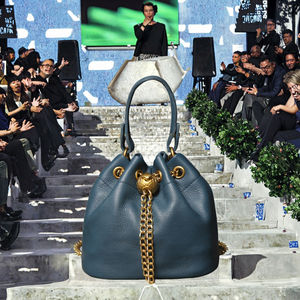 Sac seau de créateur en cuir de vachette pleine fleur fait main pour femmes, polyvalent, tendance, en cuir véritable souple, style vintage pour l'été - Product Image 2