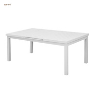 Service de table d'extension en aluminium, ensemble de meubles de jardin, style moderne, 4 pièces