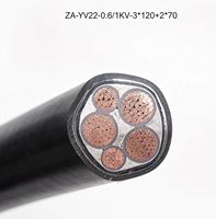 ZA YJV22 0,6~1kV 3*120+2*70mm² A-Klasse Flammhemmendes Kupfer XLPE Stahlband-Armiertes Stromkabel