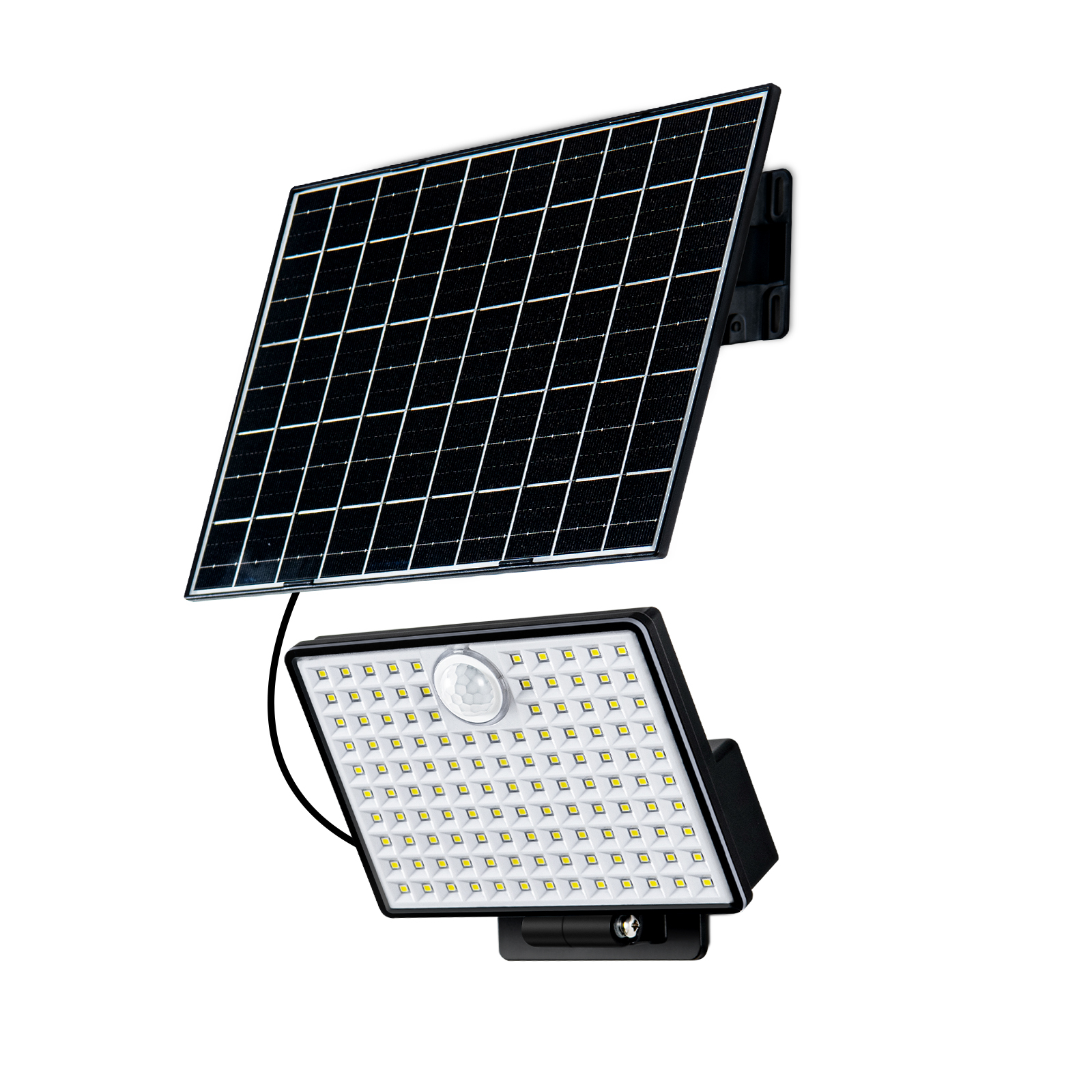 121LED Split PIR Motion Sensor Solar IP65 Waterproof Dual-Temperature Bright Wall Spotlight Outdoor Use Front Door Dimmable
