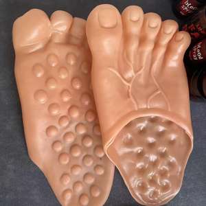 Halloween Cosplay Party Funny Whimsy PVC Simulación Pies Descalzos Big Toe Spoof <span class=keywords><strong>Hulk</strong></span> Five Fingers Slipper para Hombres Mujeres - Product Image 3