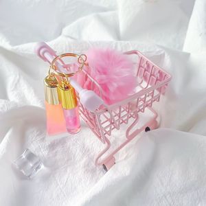 Keychain lông bóng Lip Gloss gương kết thúc màu sắc thay đổi Hydrating khoáng Glossy nhãn hiệu riêng tùy chỉnh dễ thương Chuỗi Ngọc Trai - Product Image 2