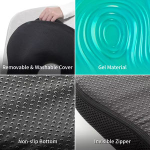 <span class=keywords><strong>Coussin</strong></span> de siège ergonomique en mousse à mémoire de forme, personnalisé, rond, en tissu magnétique avec gel rafraîchissant en <span class=keywords><strong>nid</strong></span> <span class=keywords><strong>d</strong></span>'<span class=keywords><strong>abeille</strong></span>, pour hémorroïdes - Product Image 6