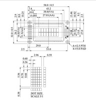 وحدة عرض LCD أحادية اللون من نوع STN مع إضاءة خلفية، بشاشة نقطية 8x2، تحتوي على 8 أحرف وخطين.