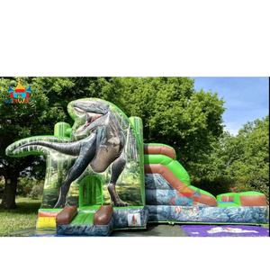 Castillo Inflable Comercial Jurassic World, Brincolín con Tobogán, Piscina y Casa de Brinco con Diseño de Dinosaurios para Fiestas - Product Image 1