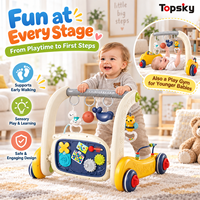 Tapis d'éveil multifonctionnel TOPSKY TOYS en forme d'animal, trotteur d'apprentissage pour bébé, jouet d'éveil et de marche en plastique pour enfants