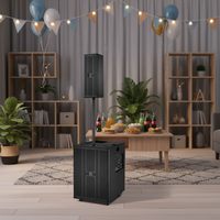 Sistema de Sonido Line Array de Alta Potencia Longlian 2026 para Columna de Sonido, 4 Altavoces, 5.1 Canales, Soporte de Madera, Subwoofer, para Baile en Exteriores