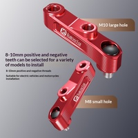 Kewig Kontrol Sepeda Motor Tahan Lama, Basis Ekstensi Kaca Spion dengan Lubang Sekrup M8/M10, Aksesori Berkualitas Tinggi untuk Sepeda Motor