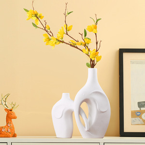 북유럽 스타일 세라믹 코끼리 꽃병 가벼운 결혼식 또는 가정 국경 간 뜨거운 판매를위한 고급 창조적 인 도자기 장식품 - Product Image 4