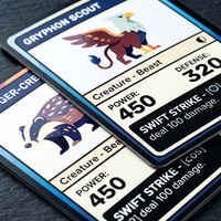Impression personnalisée de cartes à collectionner holographiques, emballage de boosters TCG, service de conception de jeux de table fantastiques