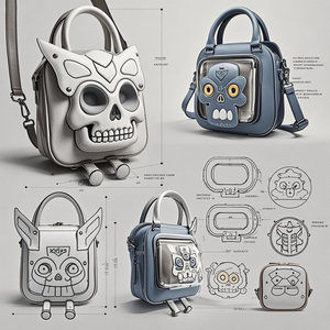 Borsa Ita a Forma di Animale Personalizzata <span class=keywords><strong>con</strong></span> Finestra Trasparente, Zaino Ita in PU <span class=keywords><strong>con</strong></span> Teschio per Collezionisti di Spille - Product Image 3