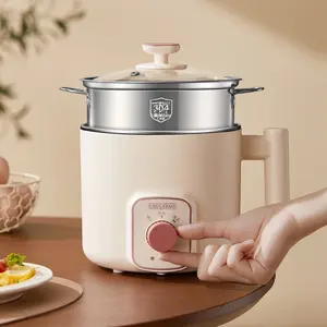 304 marmite électrique multi-fonctionnelle tout-en-un cuiseur à riz vapeur nouilles instantanées/Malatang Pot pour dortoirs en métal - Product Image 1