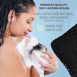 African Net Sponge Authentic, Exfoliating Bath Net Cloth, Real Knotted African Wash Net, Black Owned Sapo Afro Body Scrubber - Product Image 3