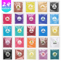 Poudre nacrée en sachet de 5g24 couleurs, fabriquée en Guangdong, pour résine DIY, colle UV, résine époxy, colle AB, pigment de remplissage
