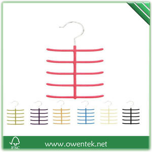 OWENTEK 6-Schichtiger Edelstahl Rutschfester PVC-Krawatten-Gürtel-Schal-Aufhänger für Badezimmer Küche Wohnzimmer Gewürzaufbewahrung - Product Image 2