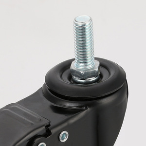 2 Inch Tpr <b>Caster</b> <b>Wheel</b> With Screw Brake And Side Brake Swivel Industrial Furniture <b>Casters</b> Plain Bearing - Product Image 1