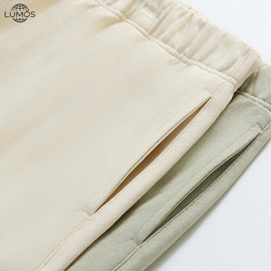 Pantalones Cortos Unisex <span class=keywords><strong>de</strong></span> Algodón Grueso <span class=keywords><strong>de</strong></span> 330 g/m², Cintura Elástica con Cordón, Logotipo Personalizado, Pantalones Cortos Casuales para <span class=keywords><strong>Hombre</strong></span> - Product Image 5
