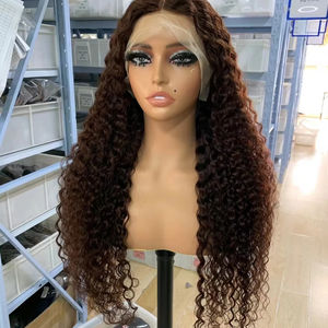 Peruca Frontal de Cabelo Humano Virgem Brasileiro com Frete Grátis, Pré-Arrancado, Densidade Transparente para Mulheres Negras, Amostra Grátis para Repartição - Product Image 1