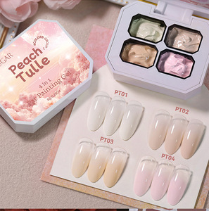 Gel de manucure professionnel 4 grilles pour le nail art, effet crème, correcteur, blush, dégradé, pour salon de beauté, vente en gros - Product Image 5
