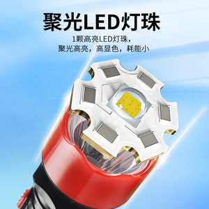 ไฟฉาย LED แบตเตอรี่แบบชาร์จไฟได้ แสงสีขาว ใช้กลางแจ้ง ไฟฉุกเฉินแบบพกพา - Product Image 3