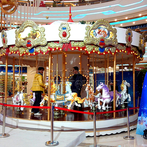 Atractivo juego para niños <span class=keywords><strong>Fairground</strong></span> Ride Merry Go Round Horse <span class=keywords><strong>Carousel</strong></span> equipo de parque de atracciones a la venta - Product Image 1