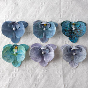 Phalaenopsis a <span class=keywords><strong>testa</strong></span> singola artificiale 9cm orchidea rosa <span class=keywords><strong>rossa</strong></span> fatta a mano a lunga durata fiore decorativo di alta qualità matrimonio san valentino - Product Image 4