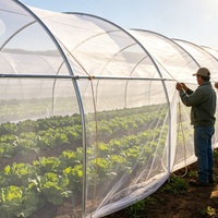 Op maat gemaakte HDPE anti-insectennet met meerdere maaswijdtes voor de teelt van groenten en fruit in kassen