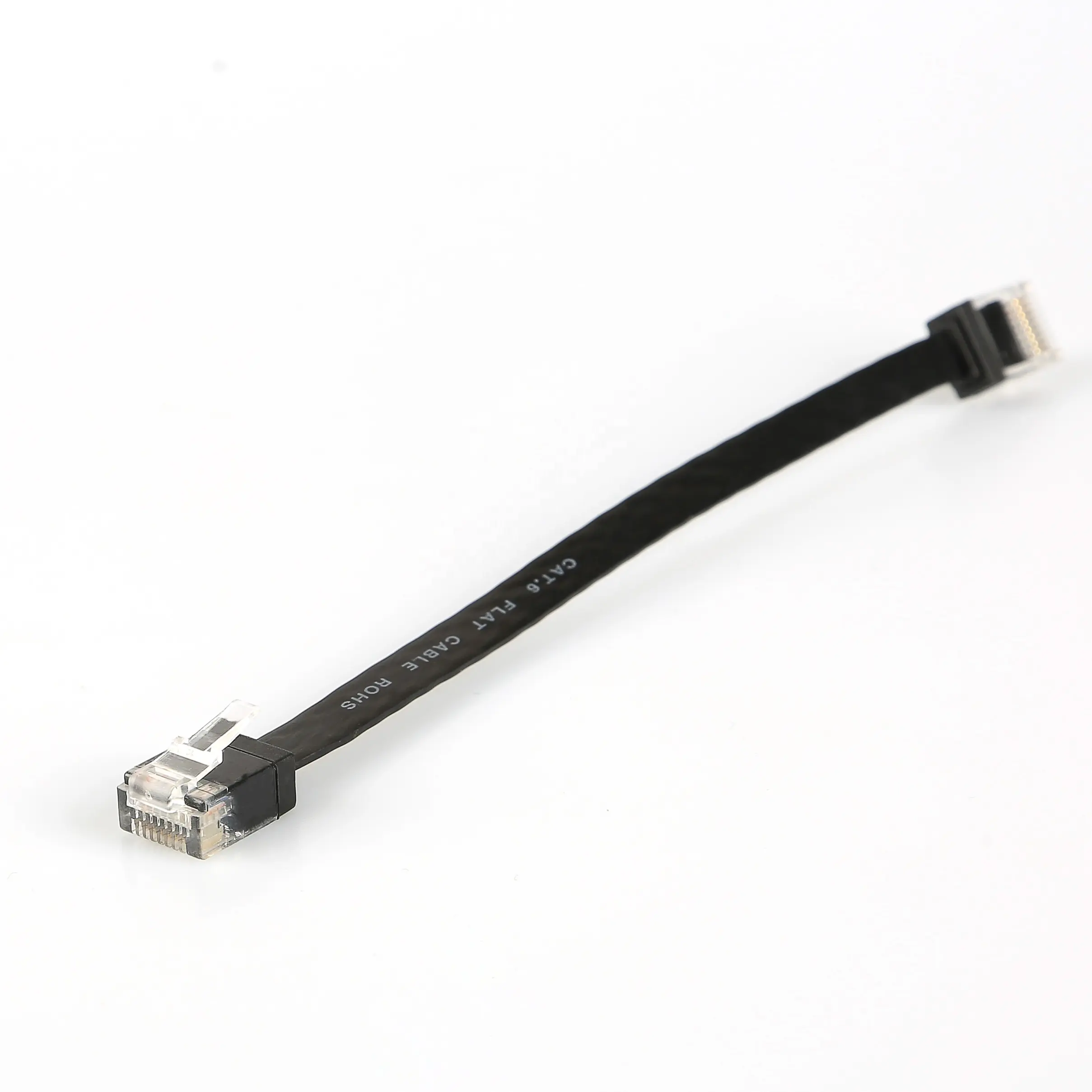 Cable de red de teclado personalizado de alta calidad 0,15 m a 1m Cat6 UTP 30AWG Cable de conexión plano Cable de conexión de PVC para comunicación